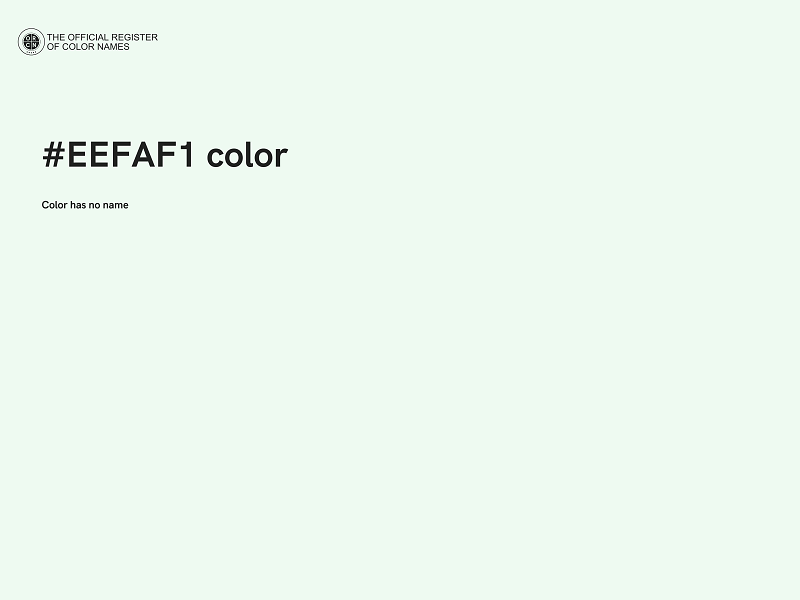 #EEFAF1 color image