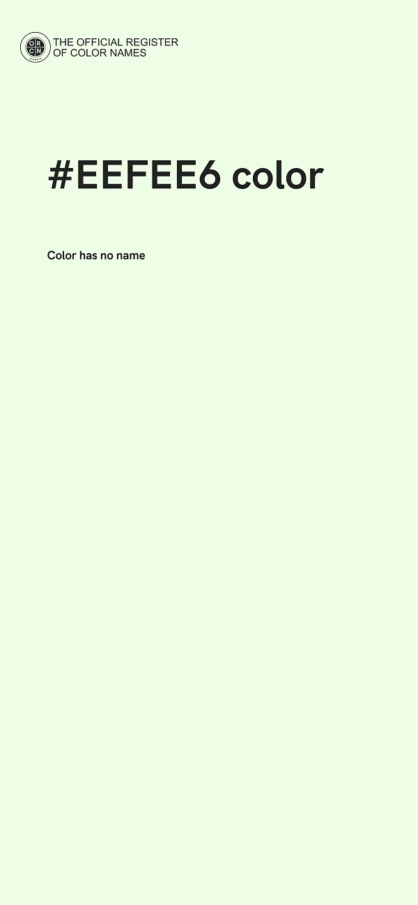 #EEFEE6 color image
