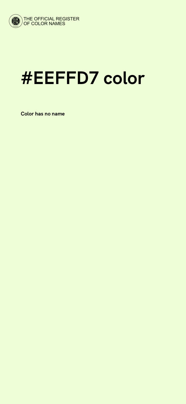 #EEFFD7 color image