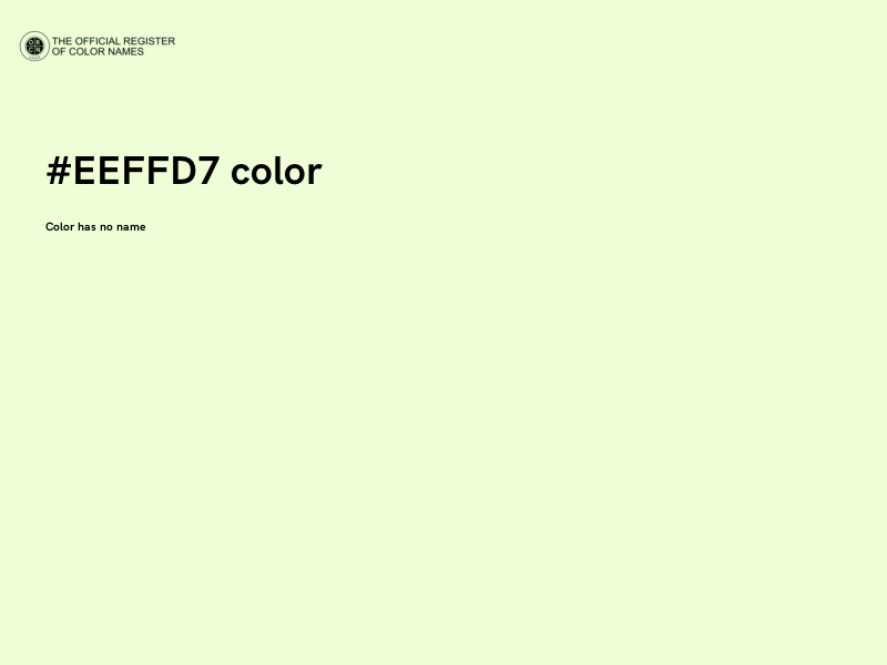 #EEFFD7 color image