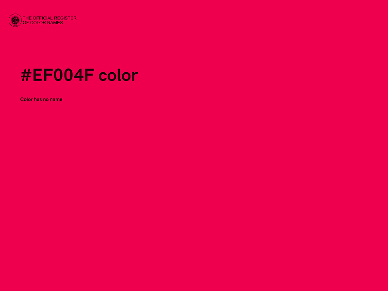 #EF004F color image