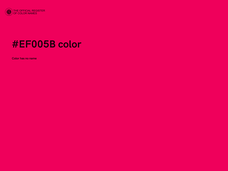 #EF005B color image