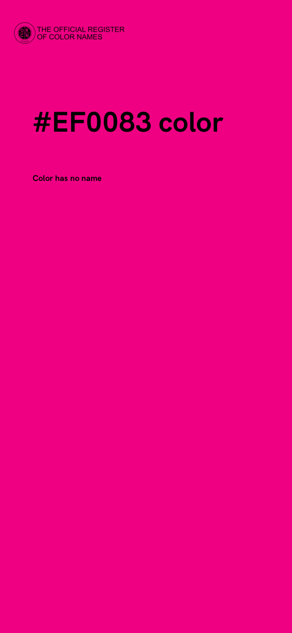 #EF0083 color image
