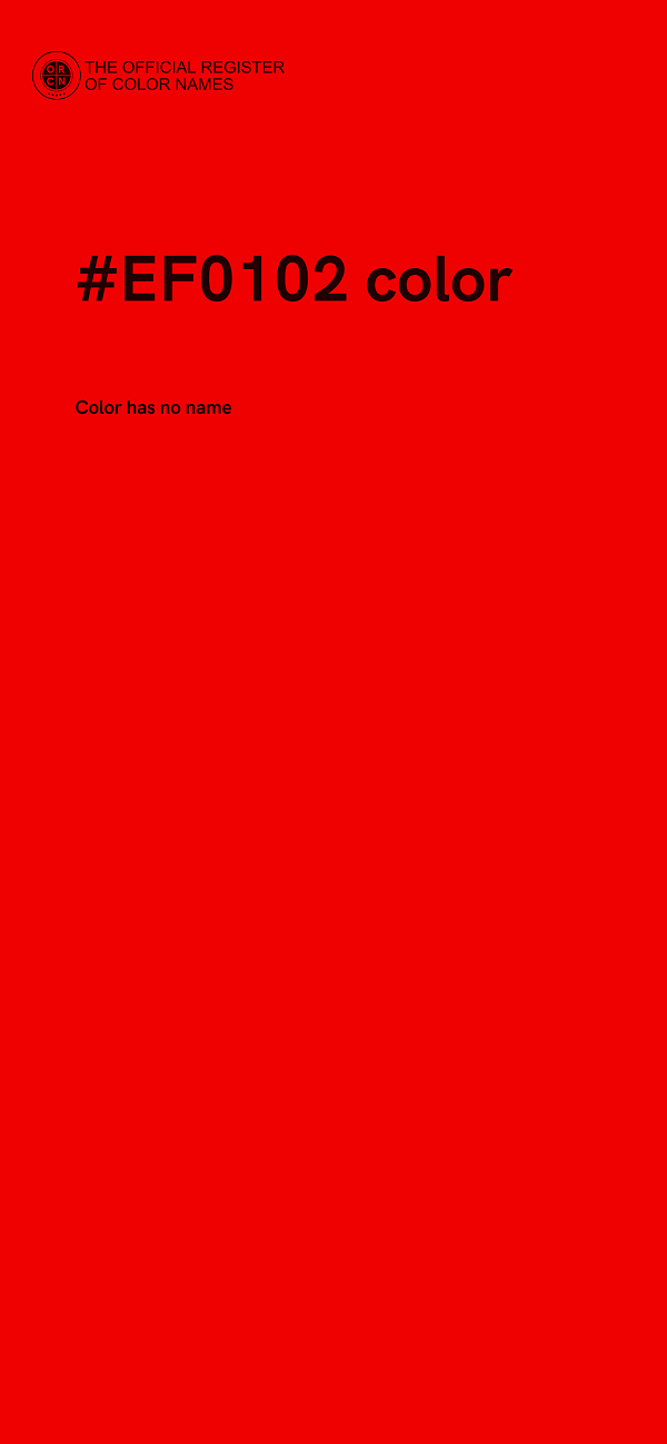#EF0102 color image