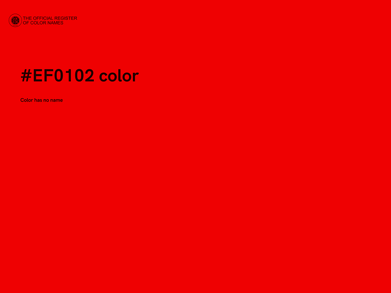 #EF0102 color image