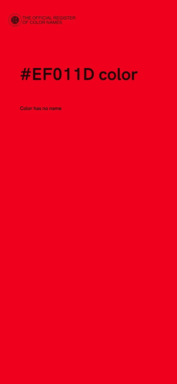 #EF011D color image