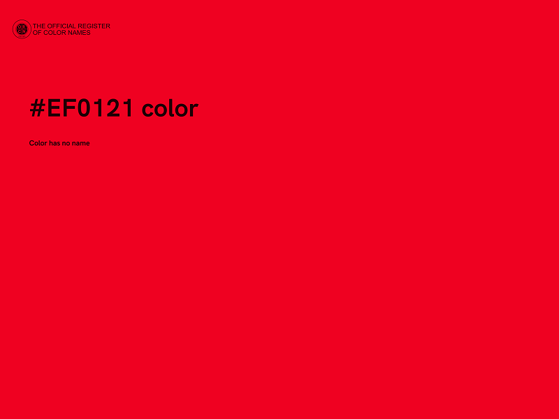 #EF0121 color image