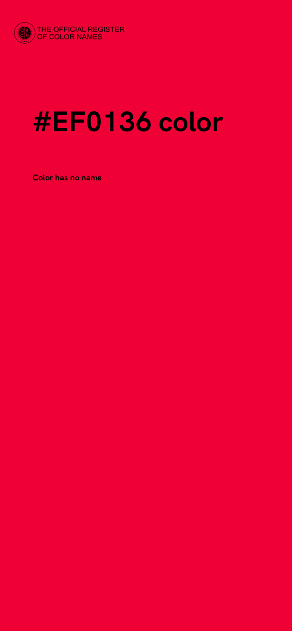 #EF0136 color image