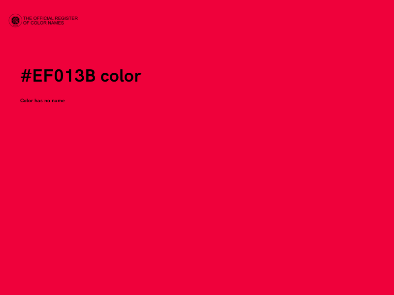 #EF013B color image