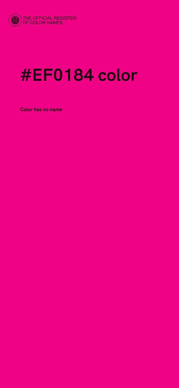 #EF0184 color image
