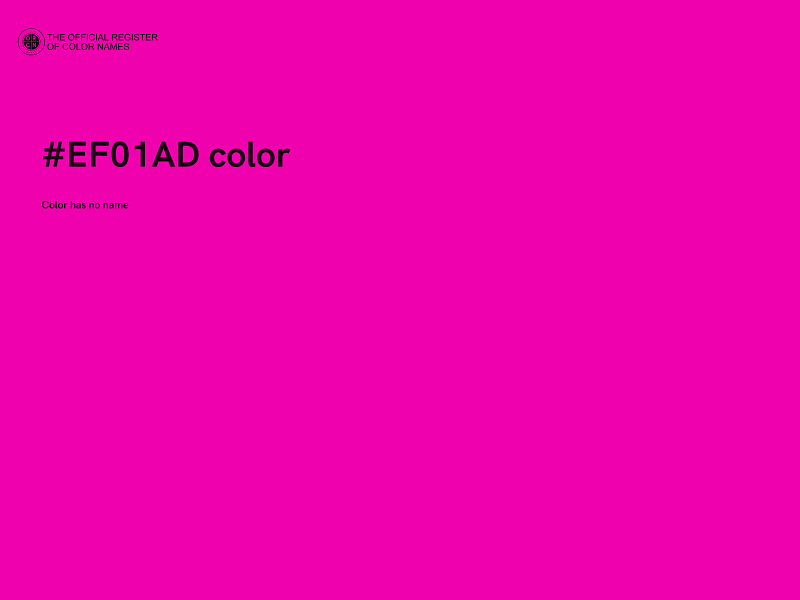 #EF01AD color image