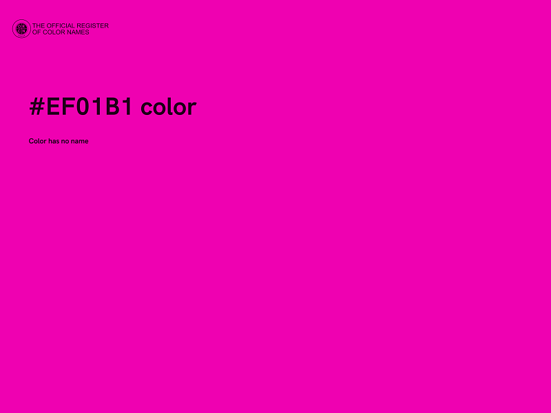 #EF01B1 color image