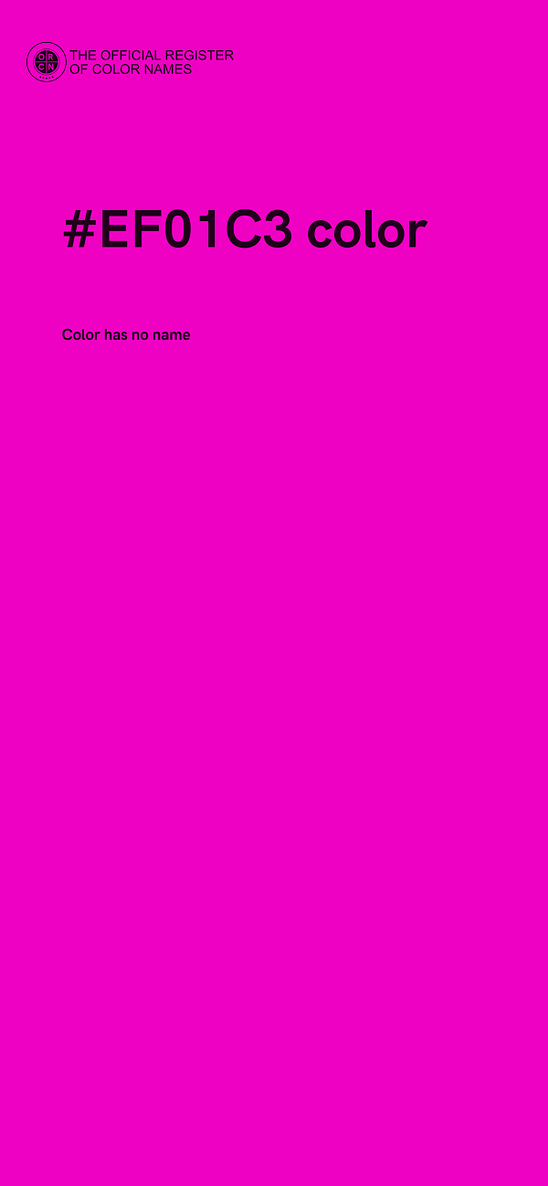 #EF01C3 color image