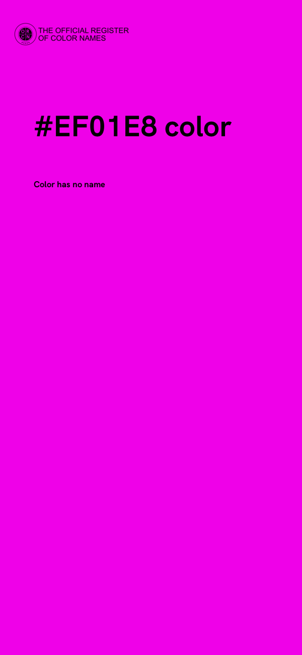 #EF01E8 color image