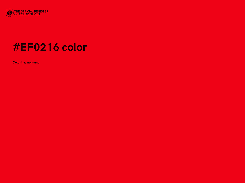 #EF0216 color image