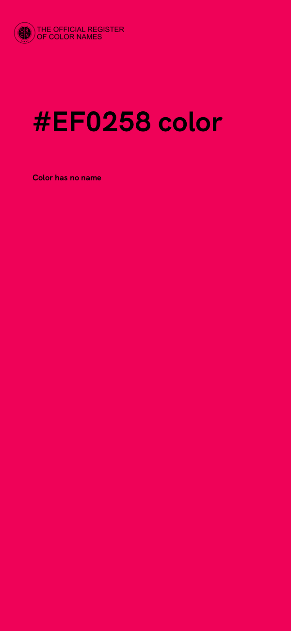 #EF0258 color image