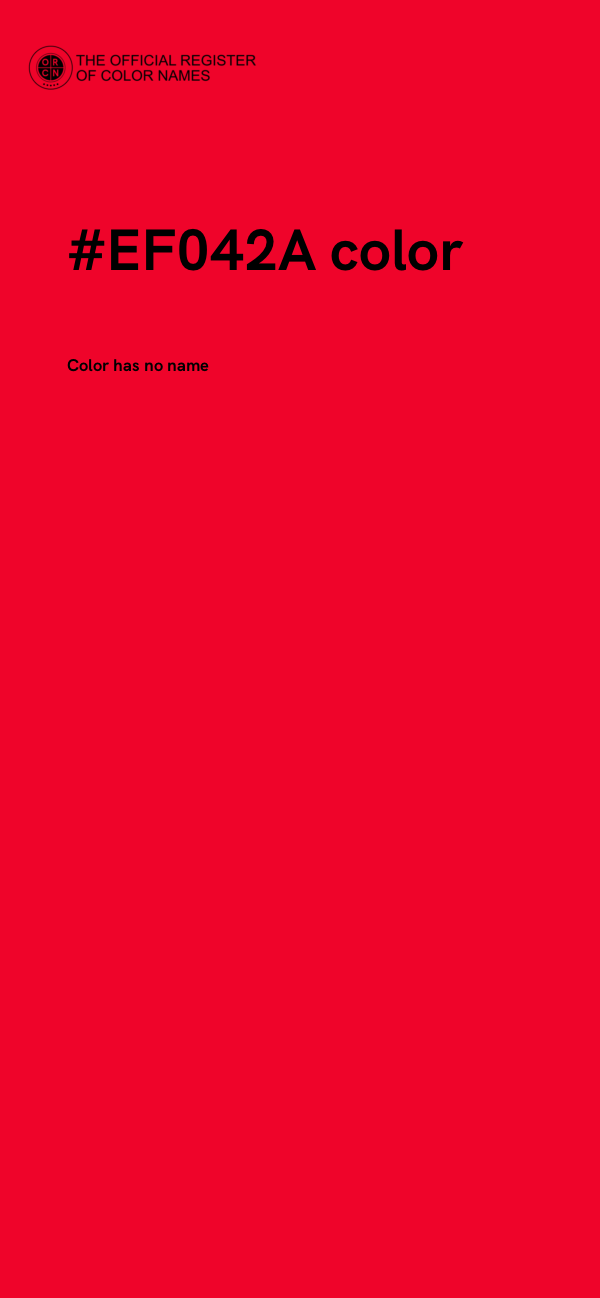 #EF042A color image