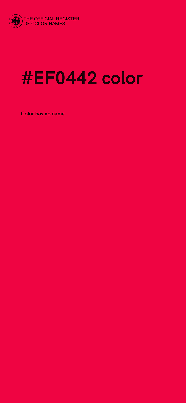 #EF0442 color image