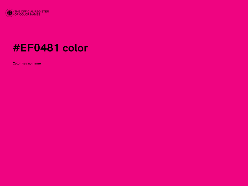 #EF0481 color image