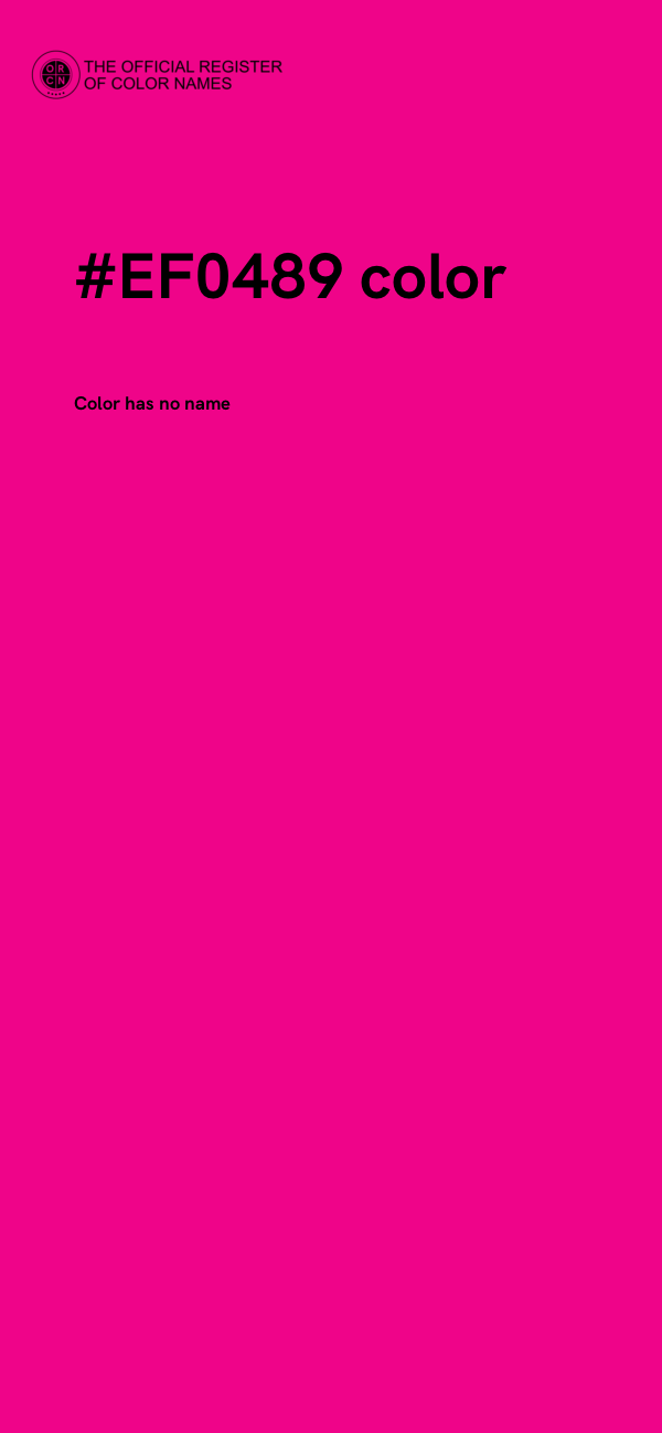 #EF0489 color image