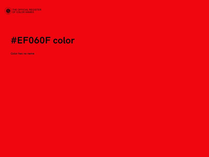 #EF060F color image