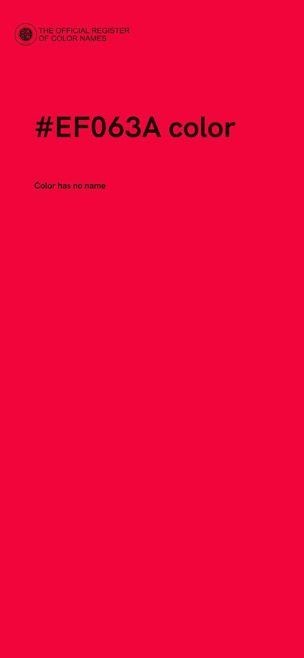 #EF063A color image