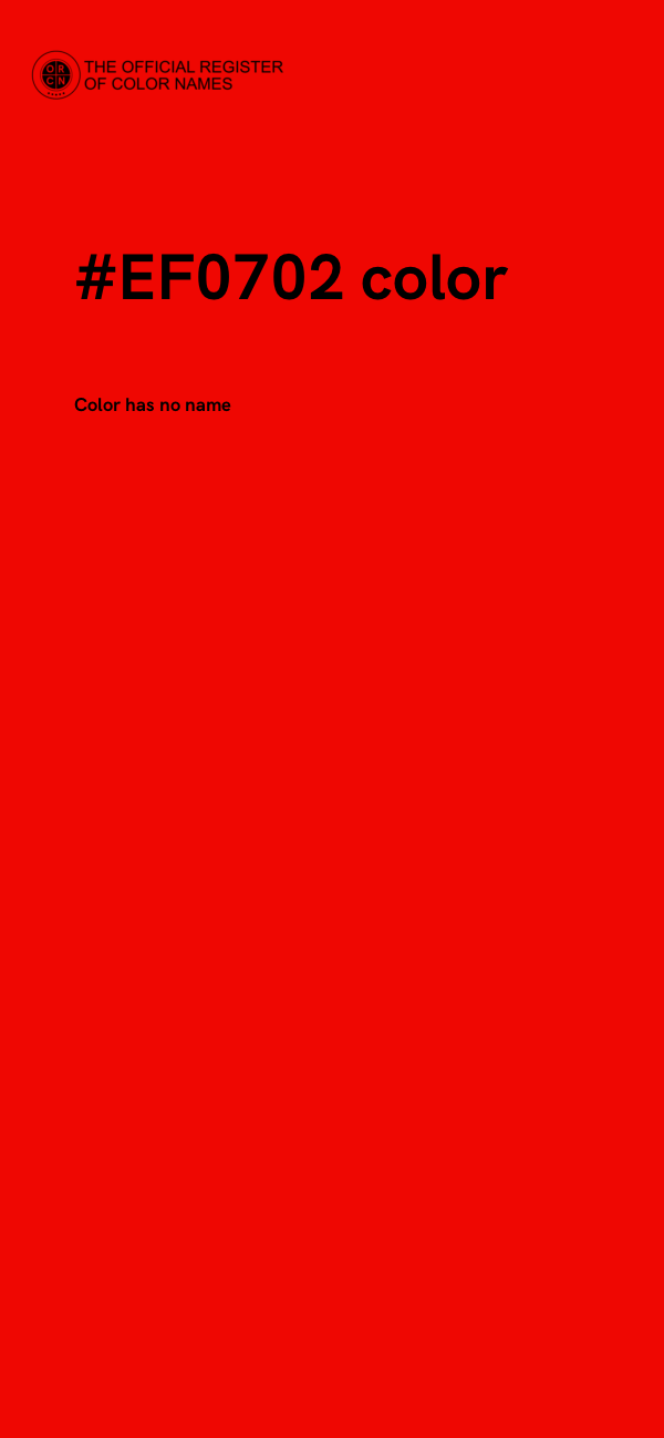 #EF0702 color image