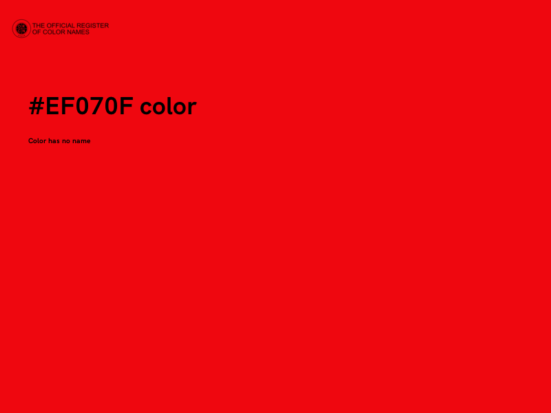 #EF070F color image