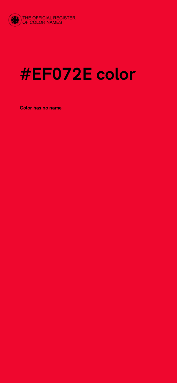 #EF072E color image