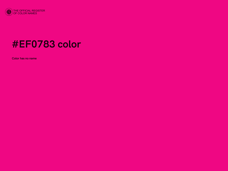 #EF0783 color image