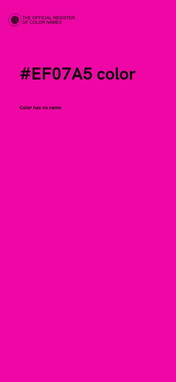 #EF07A5 color image