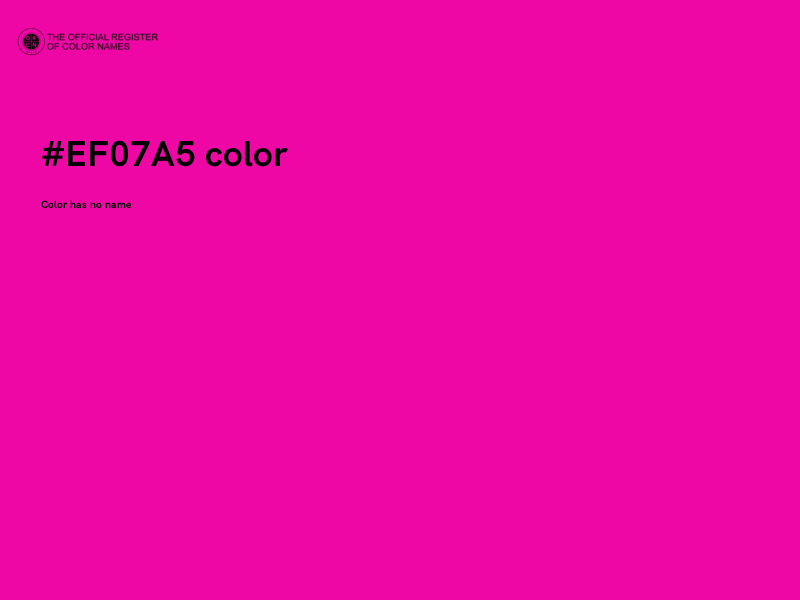 #EF07A5 color image