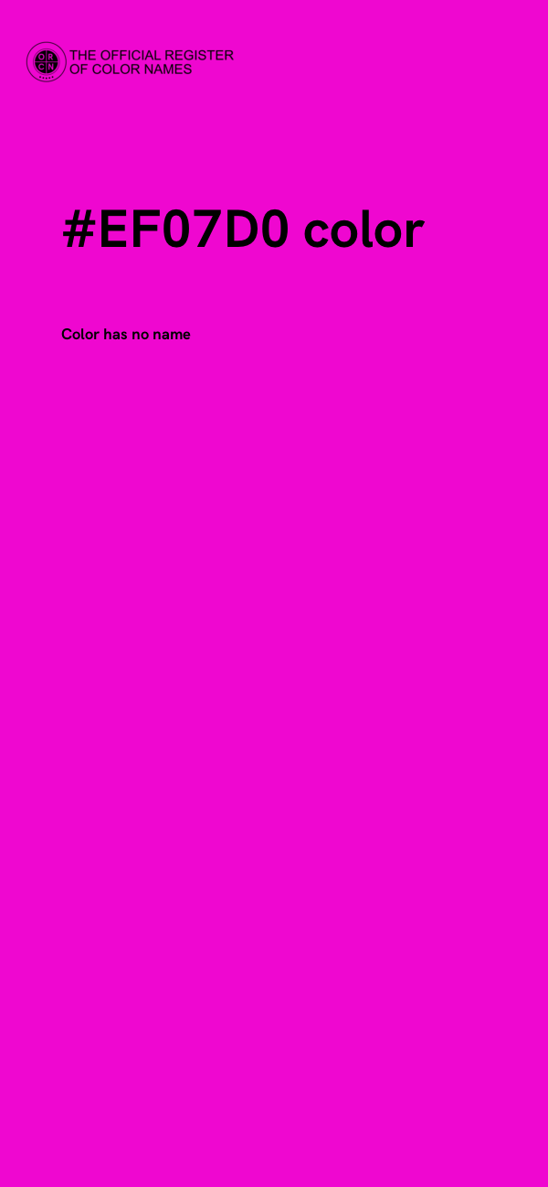 #EF07D0 color image