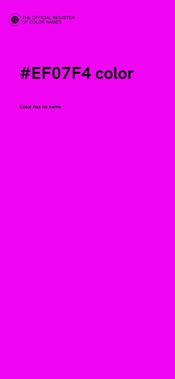 #EF07F4 color image