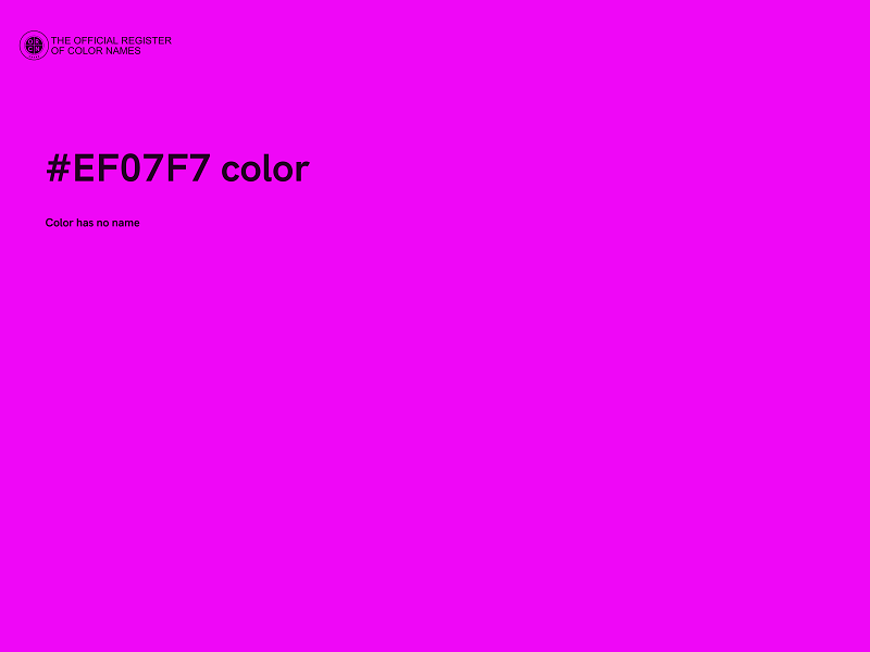 #EF07F7 color image