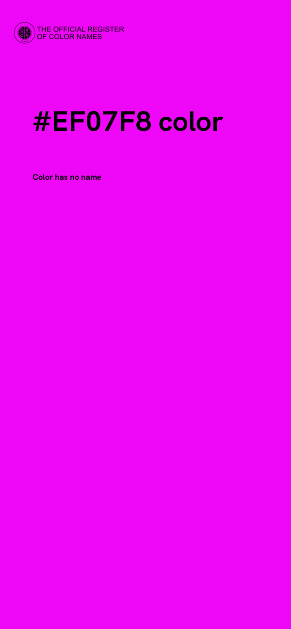 #EF07F8 color image