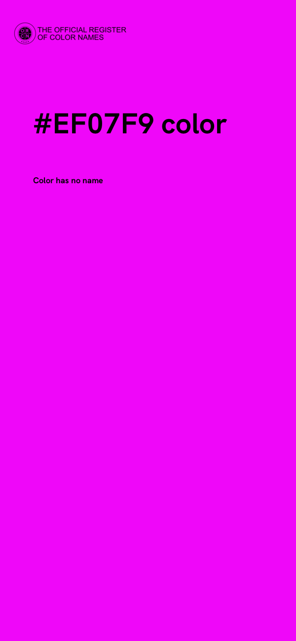 #EF07F9 color image