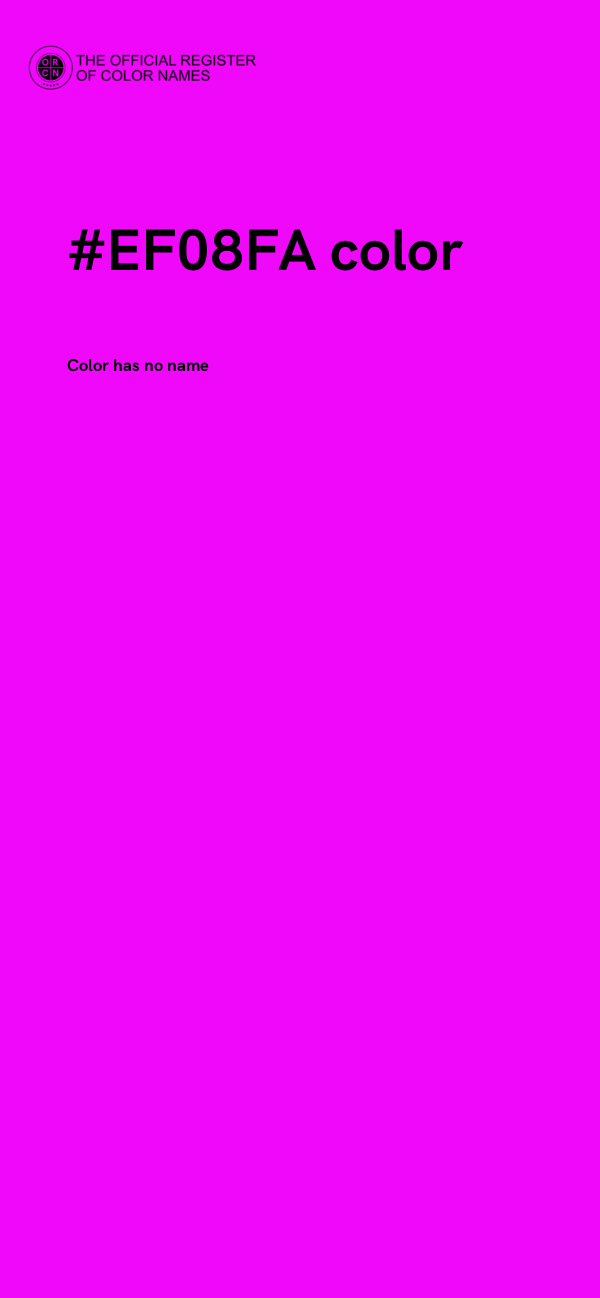 #EF08FA color image