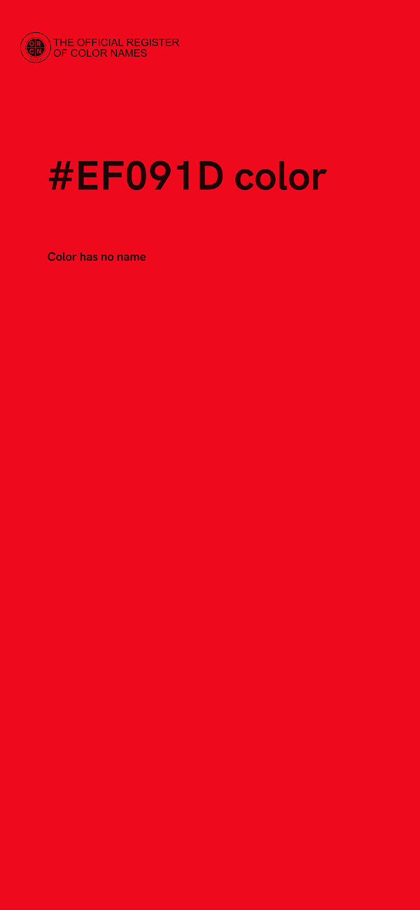 #EF091D color image