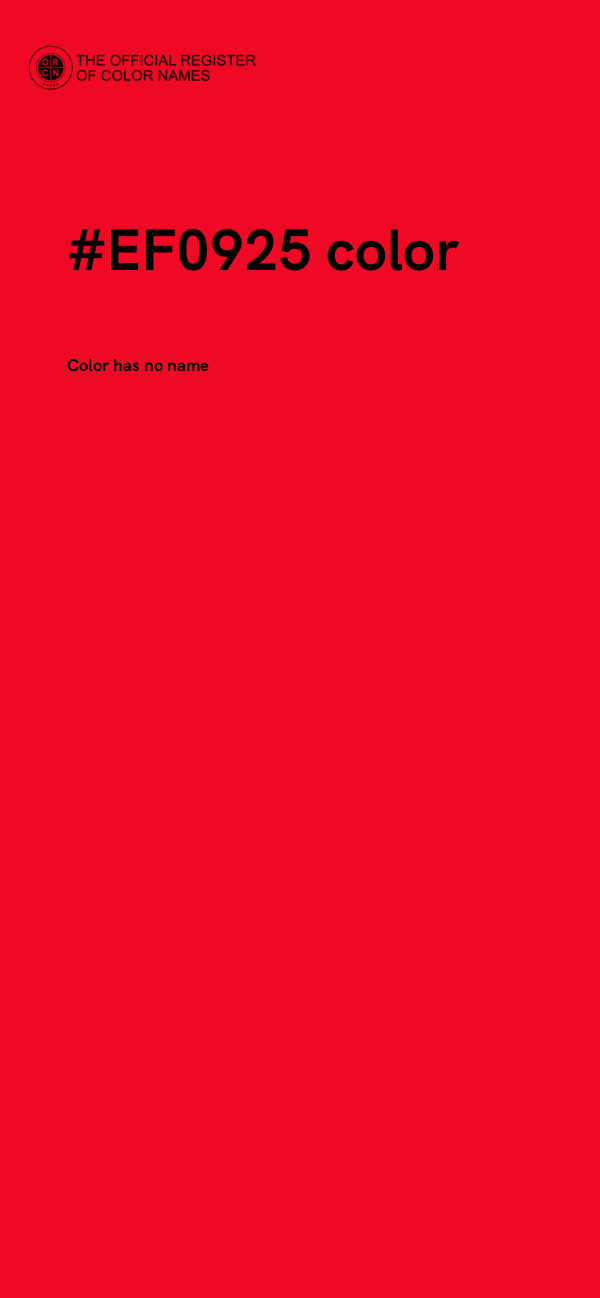 #EF0925 color image