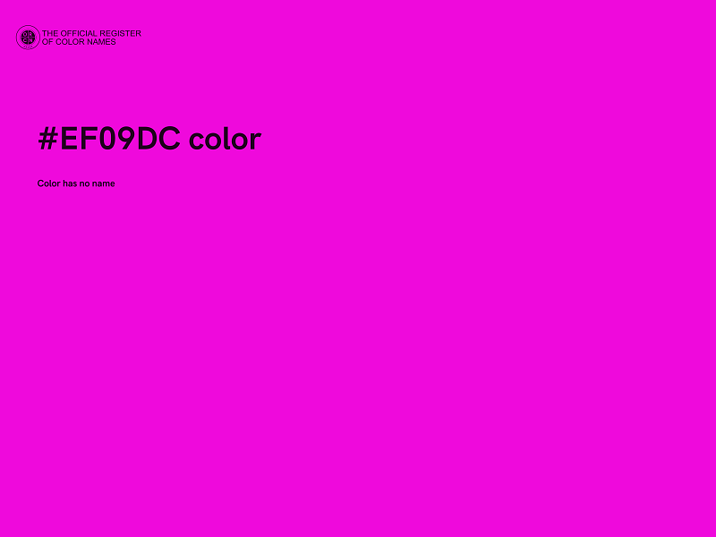 #EF09DC color image