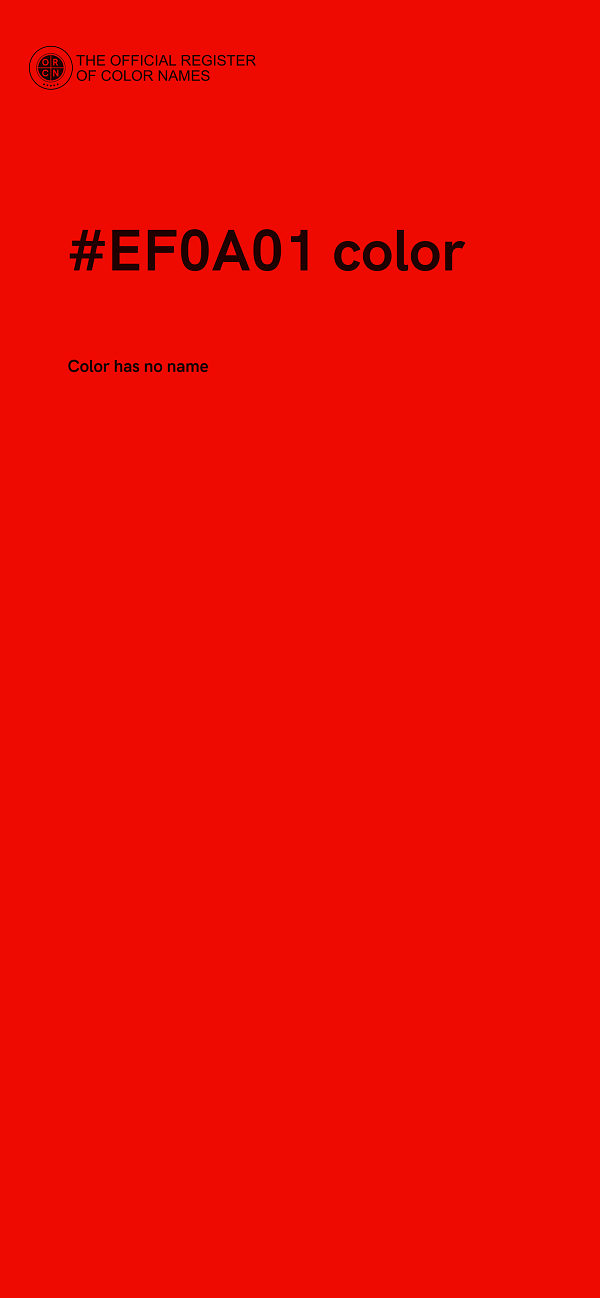 #EF0A01 color image