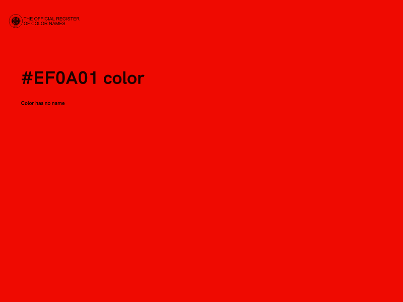 #EF0A01 color image