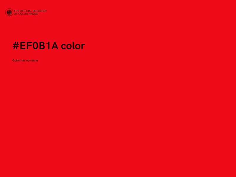 #EF0B1A color image