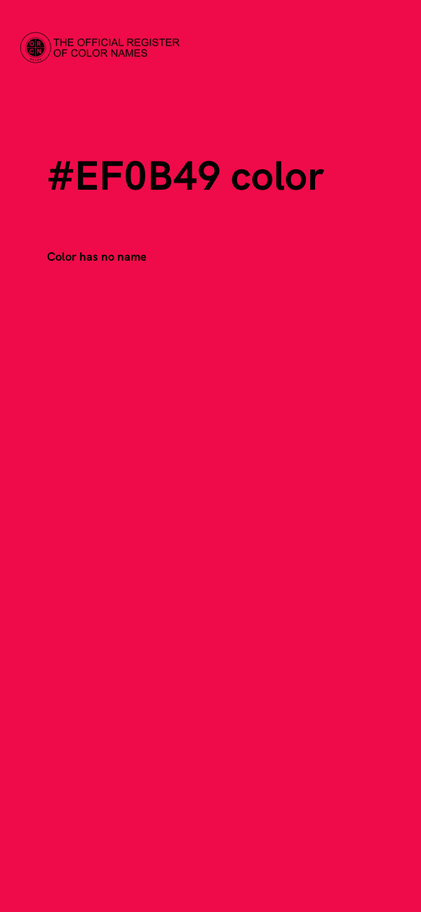 #EF0B49 color image