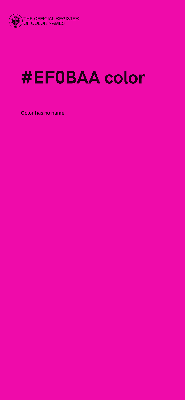 #EF0BAA color image