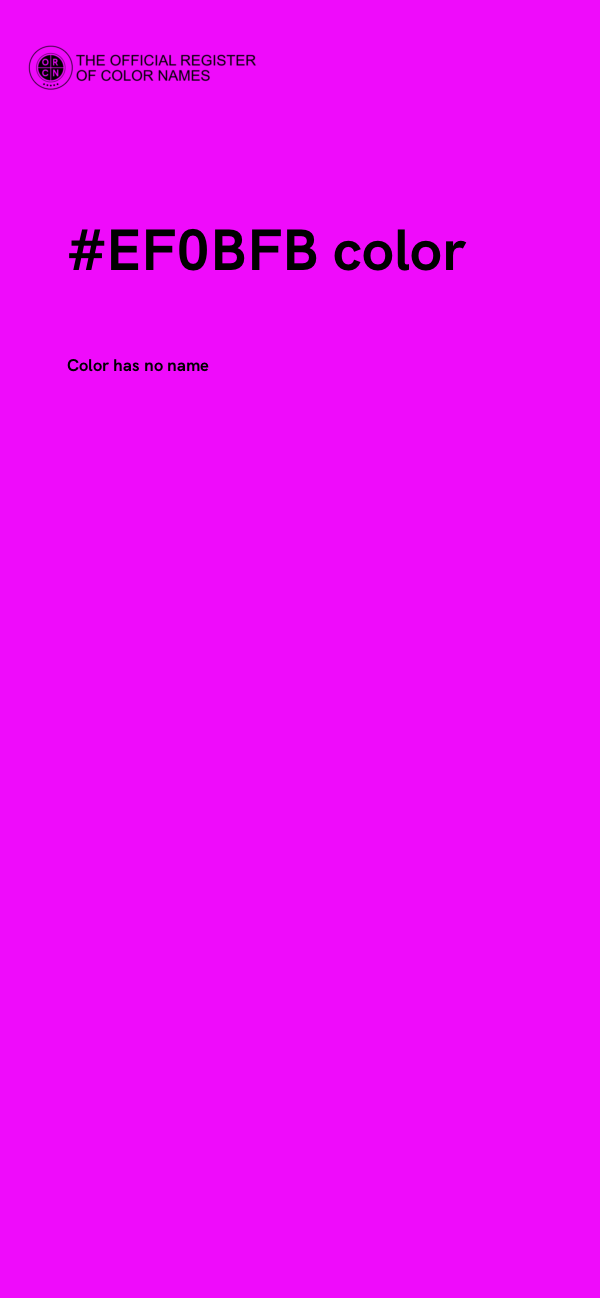 #EF0BFB color image