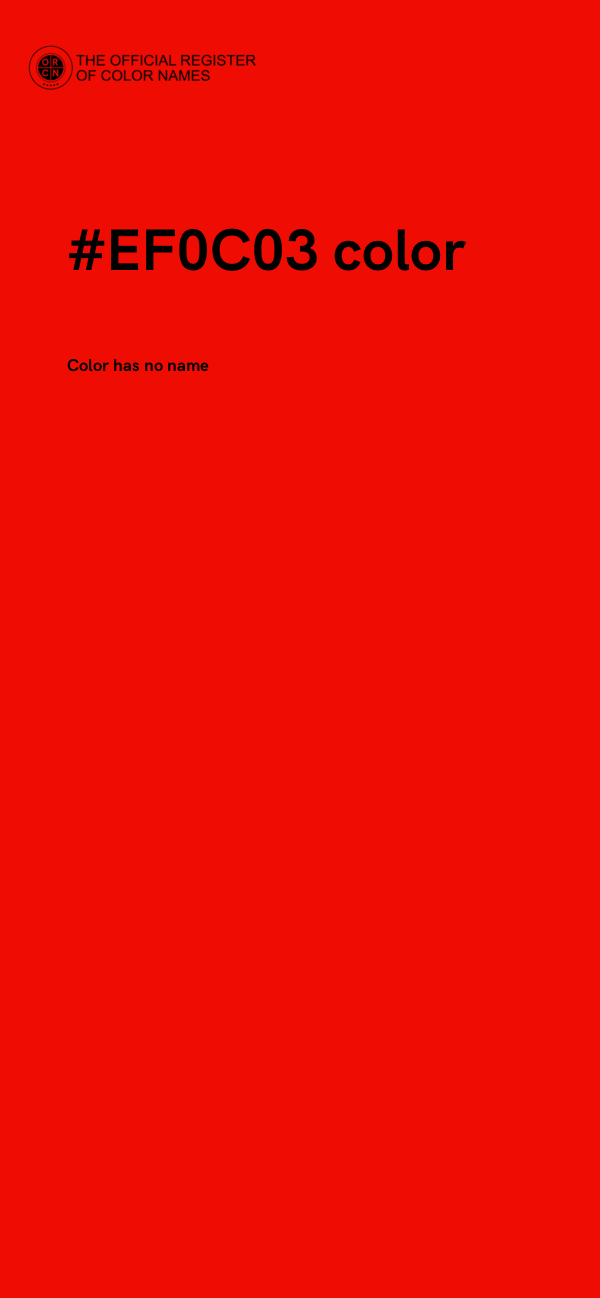 #EF0C03 color image