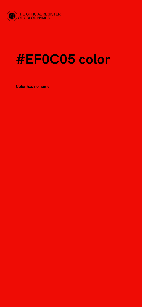 #EF0C05 color image