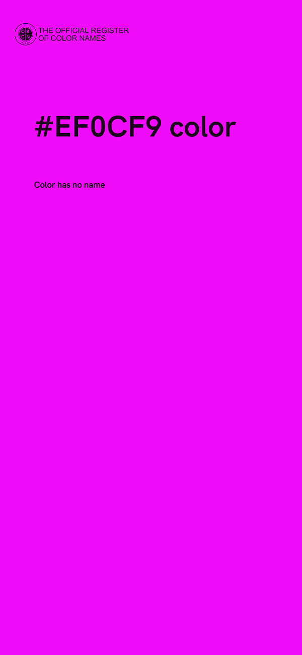 #EF0CF9 color image